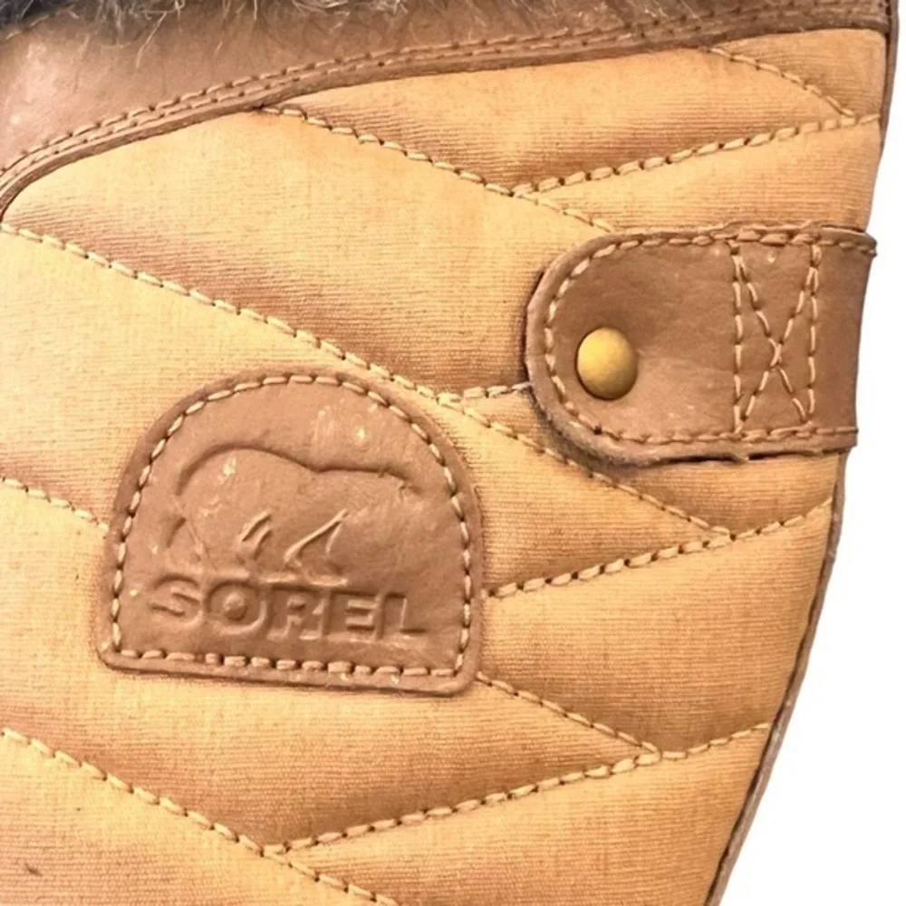 Sorel Women’s 8 TOFONO II WP CURRY FAWN TALL Winter Rain Snow BOOTS Faux‎ Fur